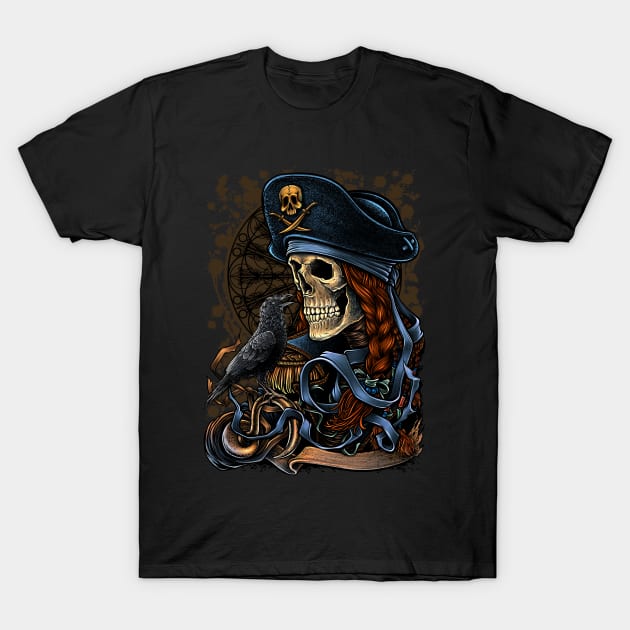 captain skeleton T-Shirt by Winya